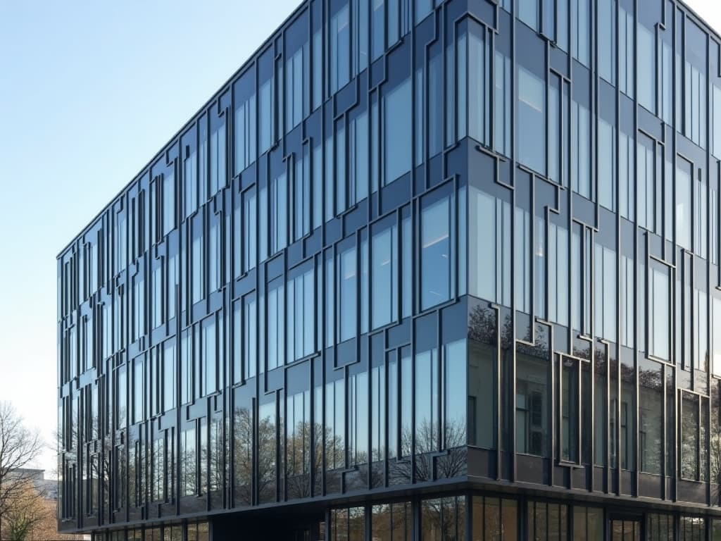 BIPV cephe — entegre fotovoltaik cam kabuk detayı